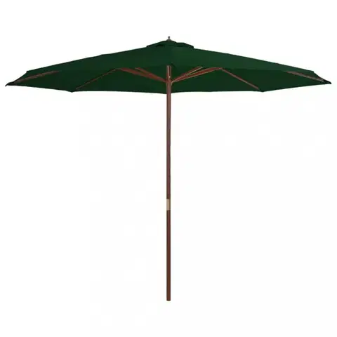 Slnečník Ø 350 cm látka / drevo Dekorhome