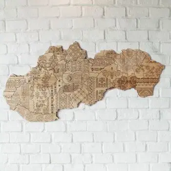 Mapa Slovenskej ľudovej výšivky (22 x 45 cm) - Interess