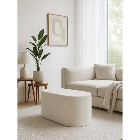 Taburet SOFT Capsule, biela