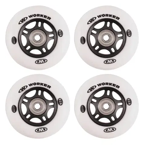 In-line kolieska WORKER 84mm a ložiská ABEC-9 chrome - Set 4 ks