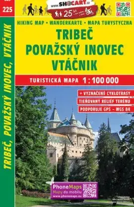 Tribeč, Považský Inovec, Vtáčnik 1:100 000