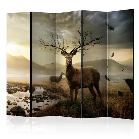 Paraván Deers by mountain stream Dekorhome