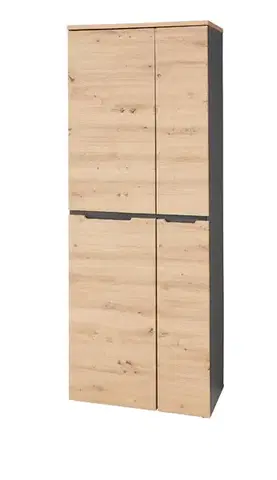 BURGON 01 dvojdverová skriňa, dub Artisan / grafit