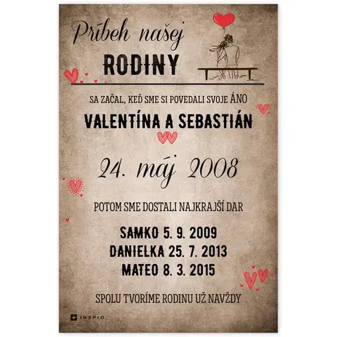Obraz na stenu - Príbeh rodiny, hnedý