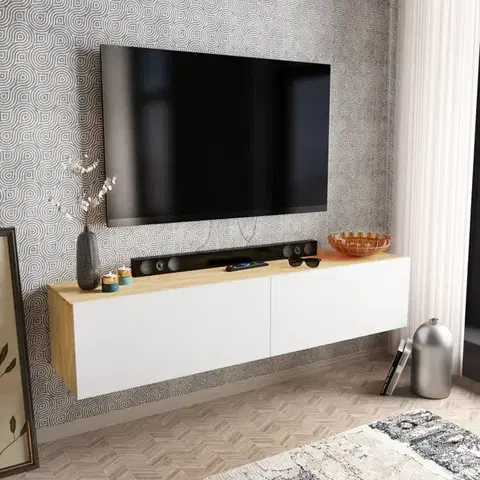 TV stolík Poling - White, Sapphire