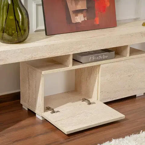 Televízny stolík Enclave Travertine