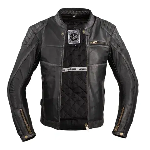 Pánska kožená moto bunda W-TEC Suit Farba vintage čierna, Veľkosť XL