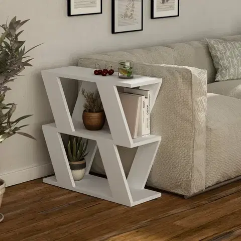 Príručný stolík / Odkladací stolík Lazena - White