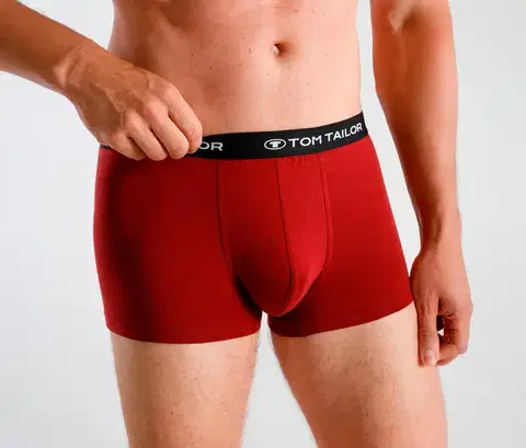 Boxerky Tom Tailor »Buffer«, 3 ks, tmavočervené