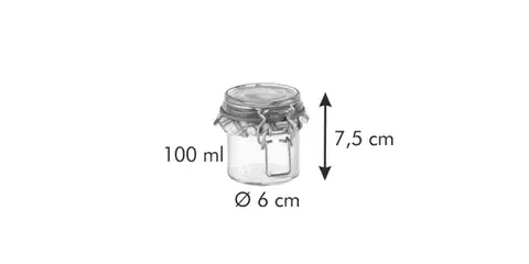 Tescoma zaváracie poháre s klipsou DELLA CASA 100 ml