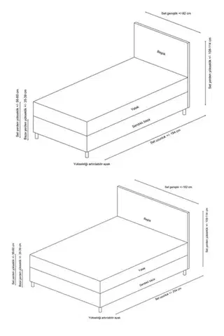 Rám manželskej postele s čelom Motya 160 x 200 - Anthracite