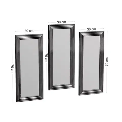 Mirror Set (3 Pieces) Lavia - Silver