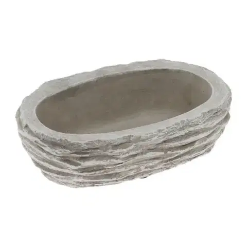 Kinekus Dekorácia oválna, bledo-sivá, obal na kvet, 25cm