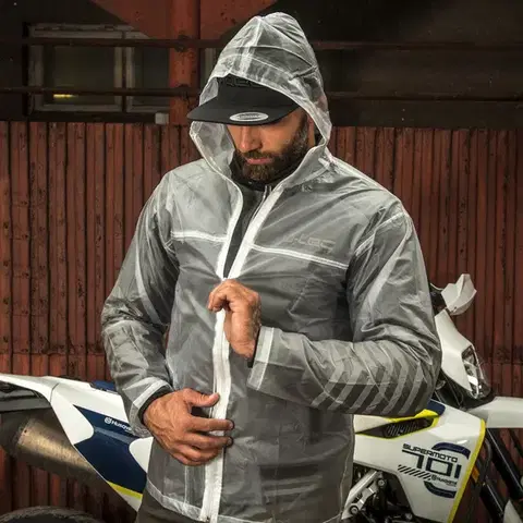 Moto pláštenka W-TEC Lighty Farba transparentná, Veľkosť XS