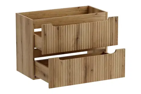 Závesná skrinka Nova Sky so zápustným umývadlom Nova 80 cm dub coast evoke