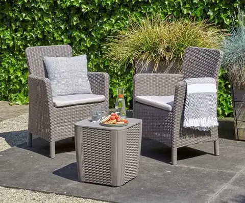 Záhradný jedálenský set 3 ks TRENTON BALCONY Allibert