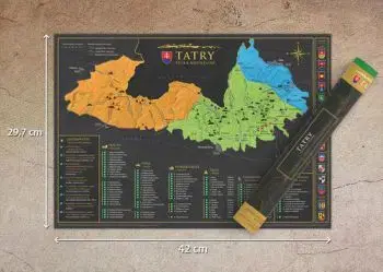 Stieracia mapa Tatier - formát A3