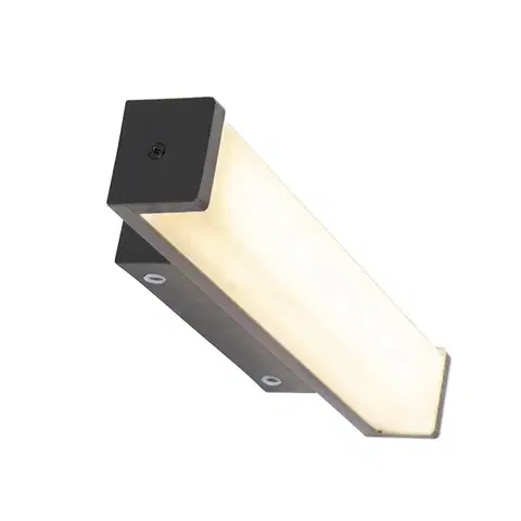 Nástenná lampa čierna 32 cm IP44 - Cascada