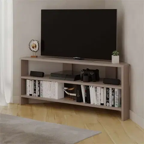 Rohový TV stolík Houseland Thales mocha