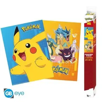 Sada plagátov POKÉMON: Colourful Characters (2 plagáty po 52x38cm)