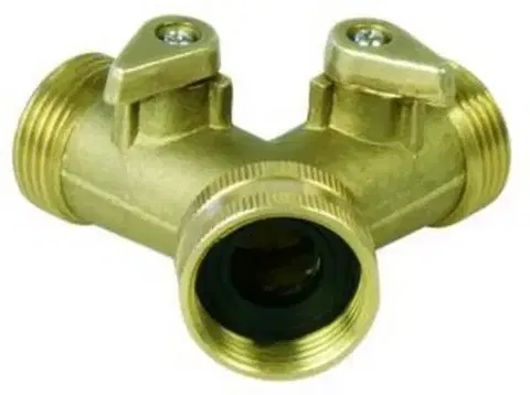 EXTOL PREMIUM Rozdvojka s ventilom 3/4" mosadzná