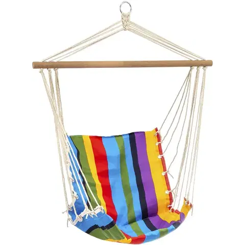 NABBI FHMK závesné hojdacie kreslo 100x58 cm farebné pásy