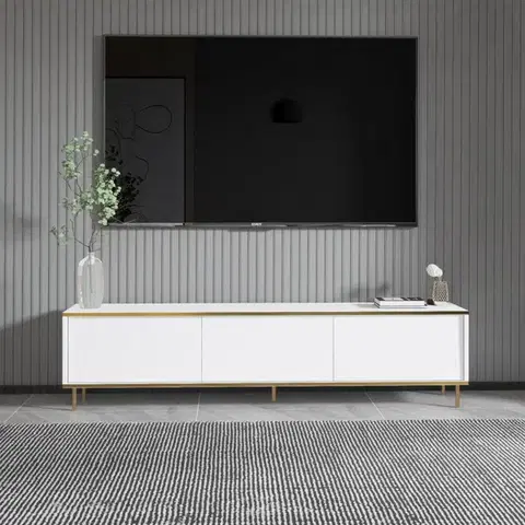 TV stolík Imaj - White, Gold