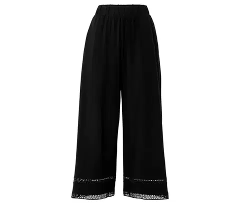 Nohavice culottes s výšivkou