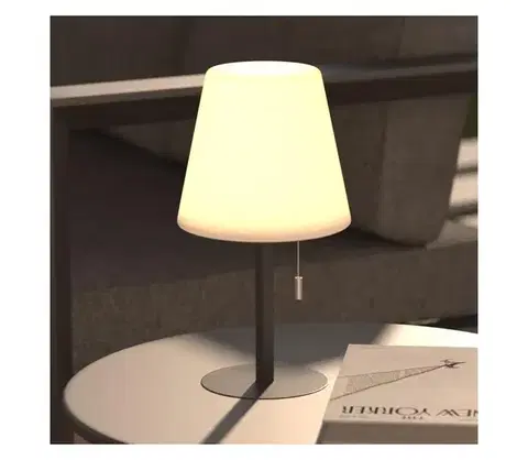 Atmosphera - LED RGB Nabíjacia vonkajšia stolná lampa ZACK LED/3,7V IP44 čierna 202608