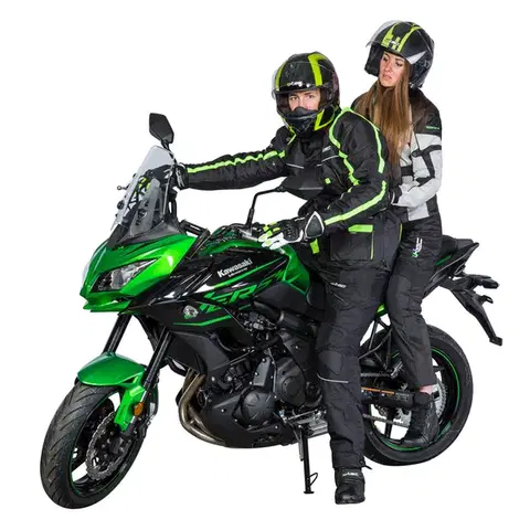 Pánske moto nohavice W-TEC Rusnac Farba čierno-zelená, Veľkosť 4XL