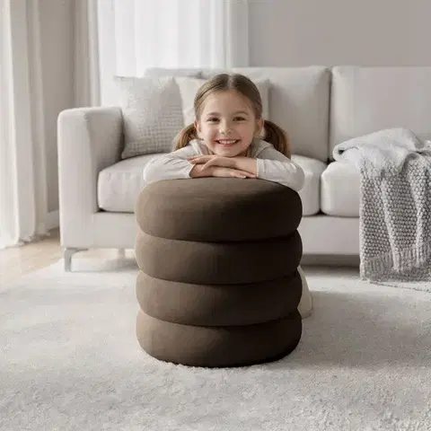 Taburet Snuggo II hnedý