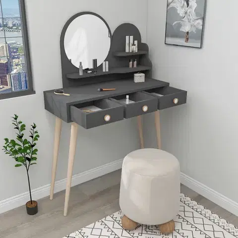 Kozmetický stôl Ruges Anthracite