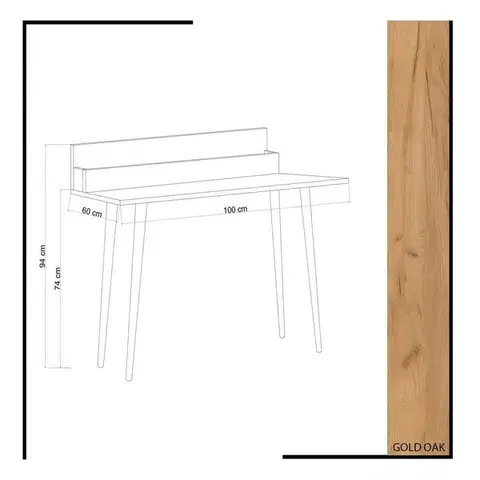 Pracovný stôl Rammi Oak