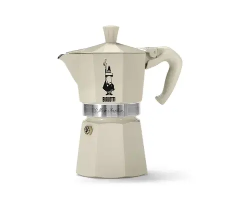 Kávovar na moka kávu Bialetti Moka Express, 190 ml, krémový
