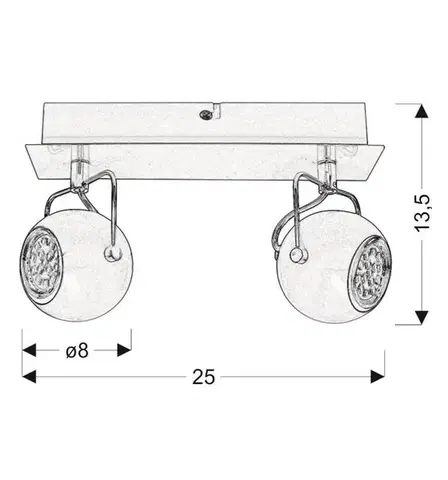 NÁSTENNÁ LAMPA TONY LED PÁSOK GU10 ČIERNA MATNÁ