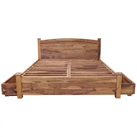 Posteľ Rami s úložným priestorom 180x200 indický masív palisander