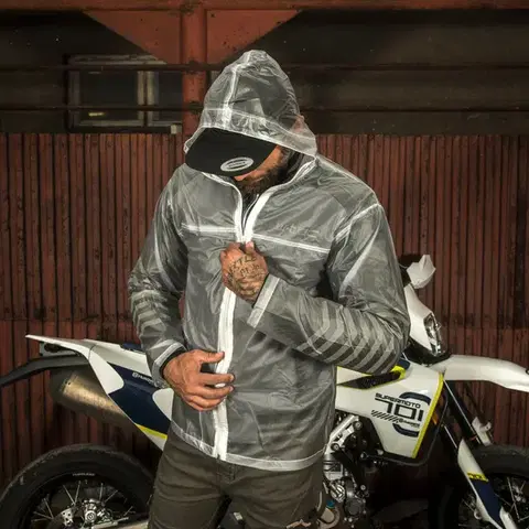 Moto pláštenka W-TEC Lighty Farba transparentná, Veľkosť XS