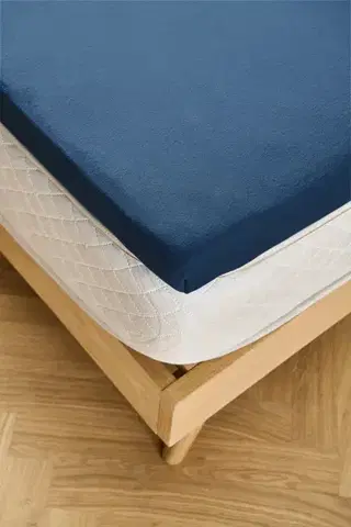 Napínacia plachta na vrchný matrac, nadmerná veľkosť, modrá