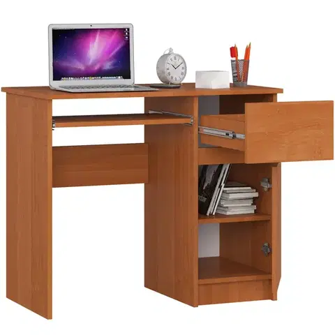 Písací stôl PIKSEL 90 cm jelša pravý