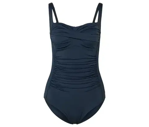 Jednodielne plavky tvarujúce postavu, tmavomodré