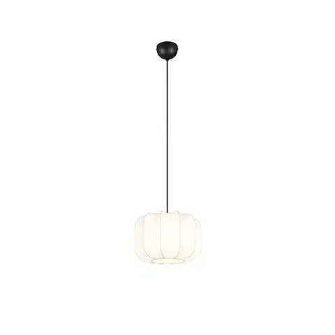 Japandi závesná lampa čierna s bielou 25 cm - Madleine