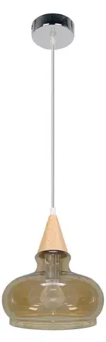 Závesná sklenená lampa, dymové tienidlo, 60W, E27, Enriks 1