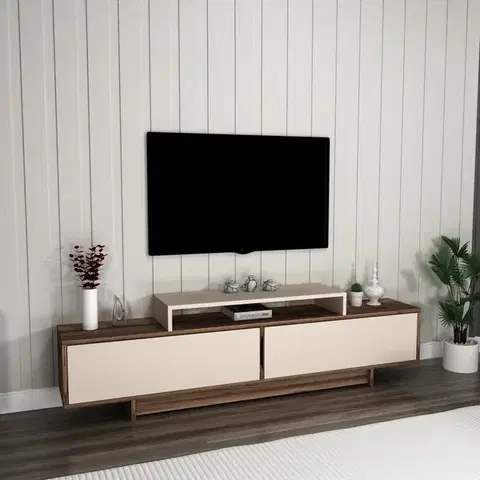 TV stolík Grasyas - Light Walnut, Beige