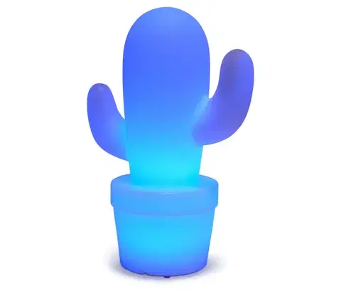 LED akumulátorová stolová lampa do exteriéru, kaktusová