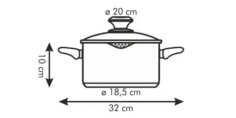 Tescoma kastról PRESTO s lievikom a pokrievkou ø 20 cm, 2,5 l