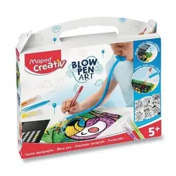 Sada MAPED Creativ Blowpen Pop´Art fúkacie pero 6 farieb - Maped
