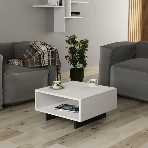 Konferenčný stolík Hola - White, Anthracite