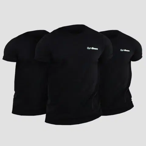 GymBeam Tričko Basic 3Pack Black  M - 3pack