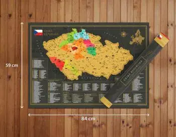 Stieracia mapa Česka v darčekovom tubuse