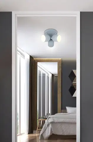 Stropná lampa 3xE27 sivá 32cm AZURO
